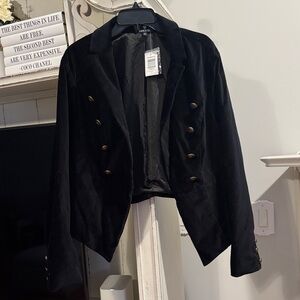 Torrid Velvet Military Blazer